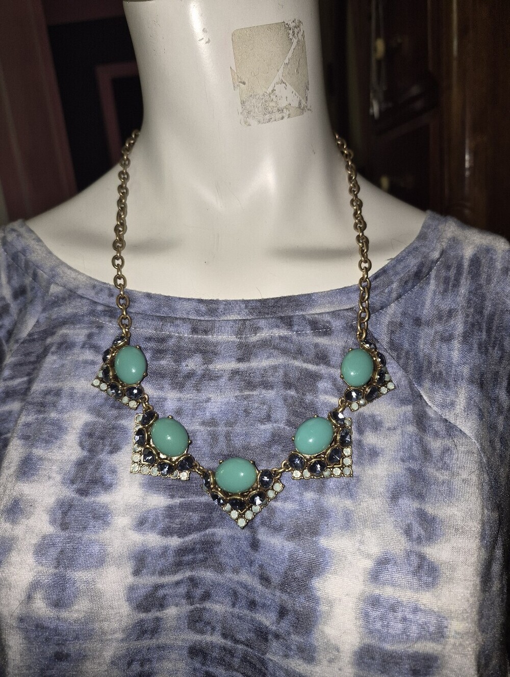 Stella & Dot Rory Blue & Lavender Necklace